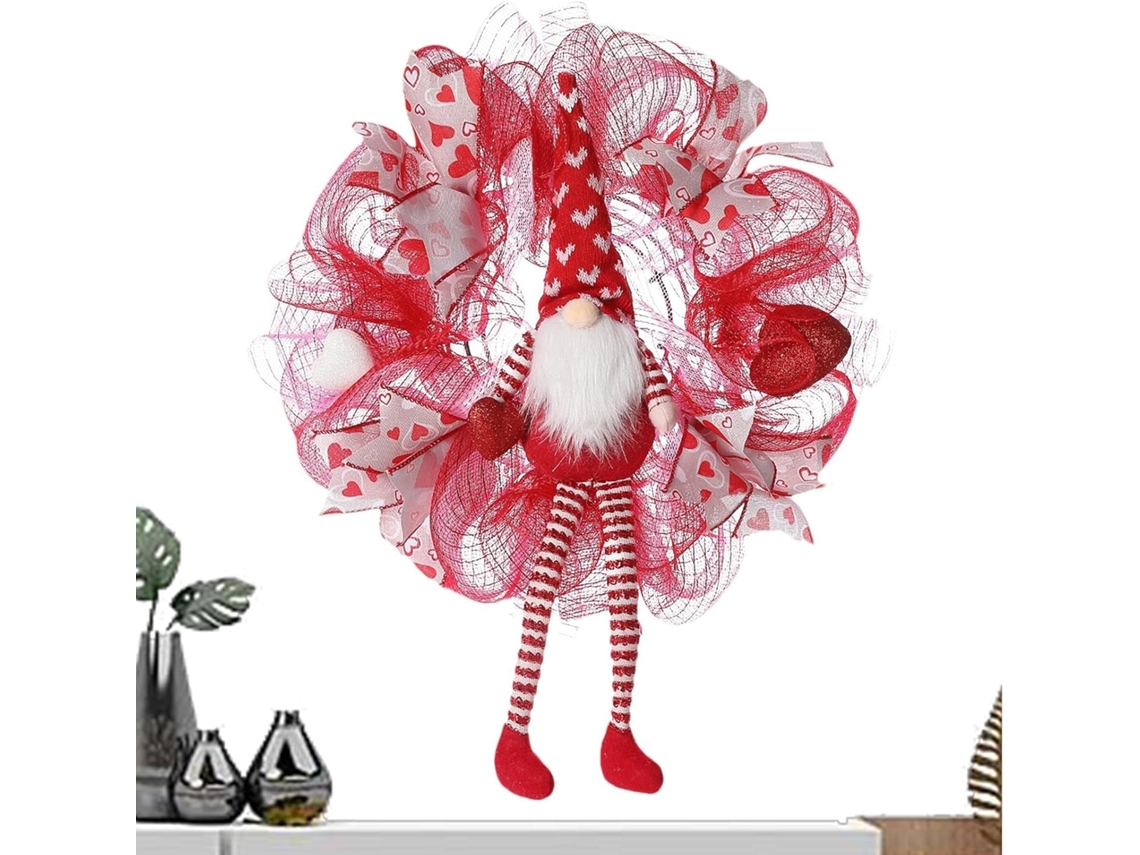 Guirnalda de San Valentín, decoración de temporada, 55 cm, decorativa para fiestas, parejas, bodas, chimeneas, paredes, ventanas y oficinas. GOKOCO