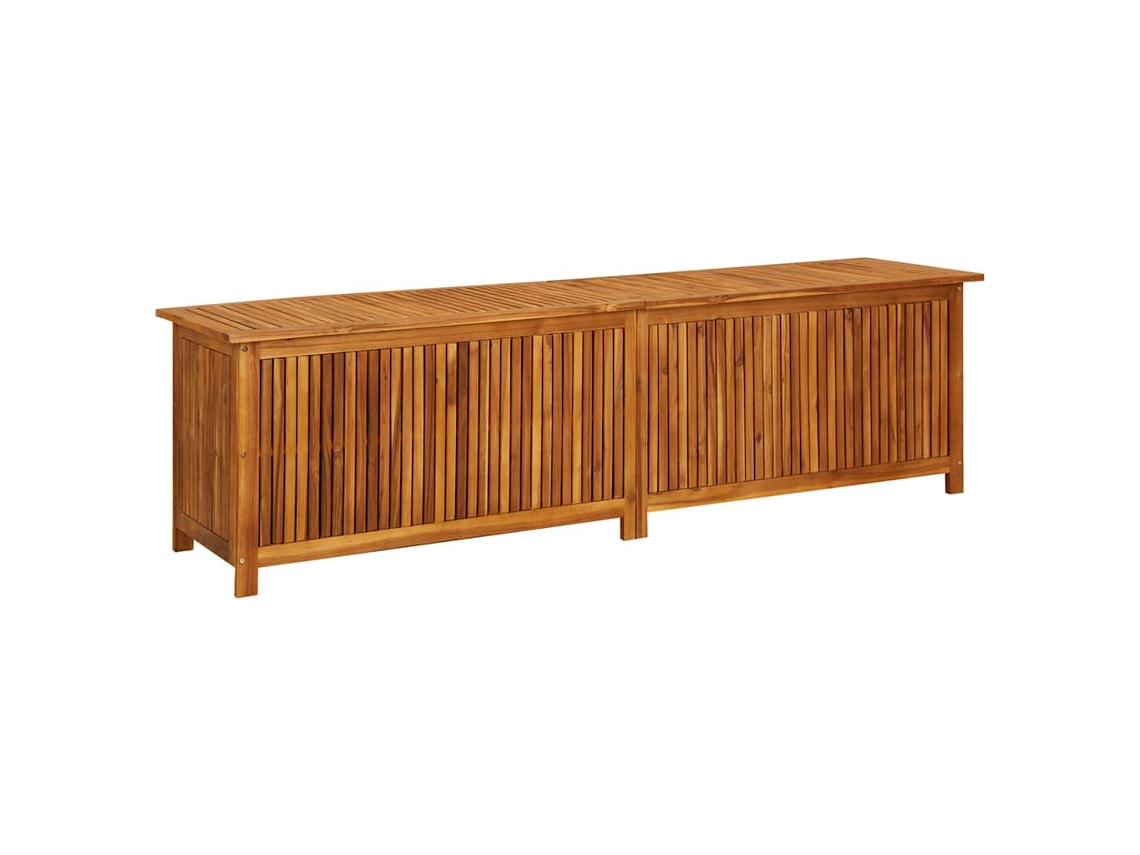 Caja de almacenamiento de jardín 200x50x58 cm Madera maciza de acacia EXCLUSIVA MAISON
