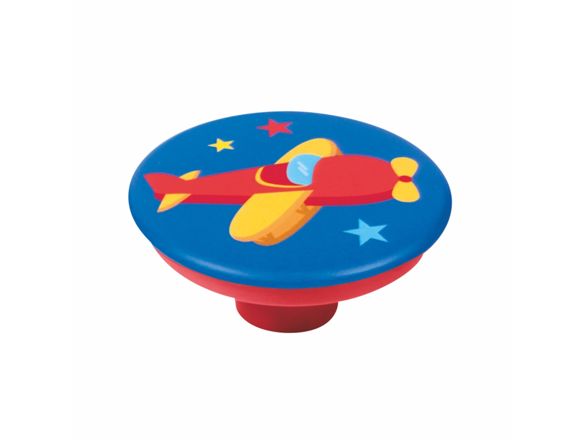 Tirador para muebles de ABS de 50 mm de diámetro con estampado de avión, paquete de 36 unidades, HARDWAREXCHANGE