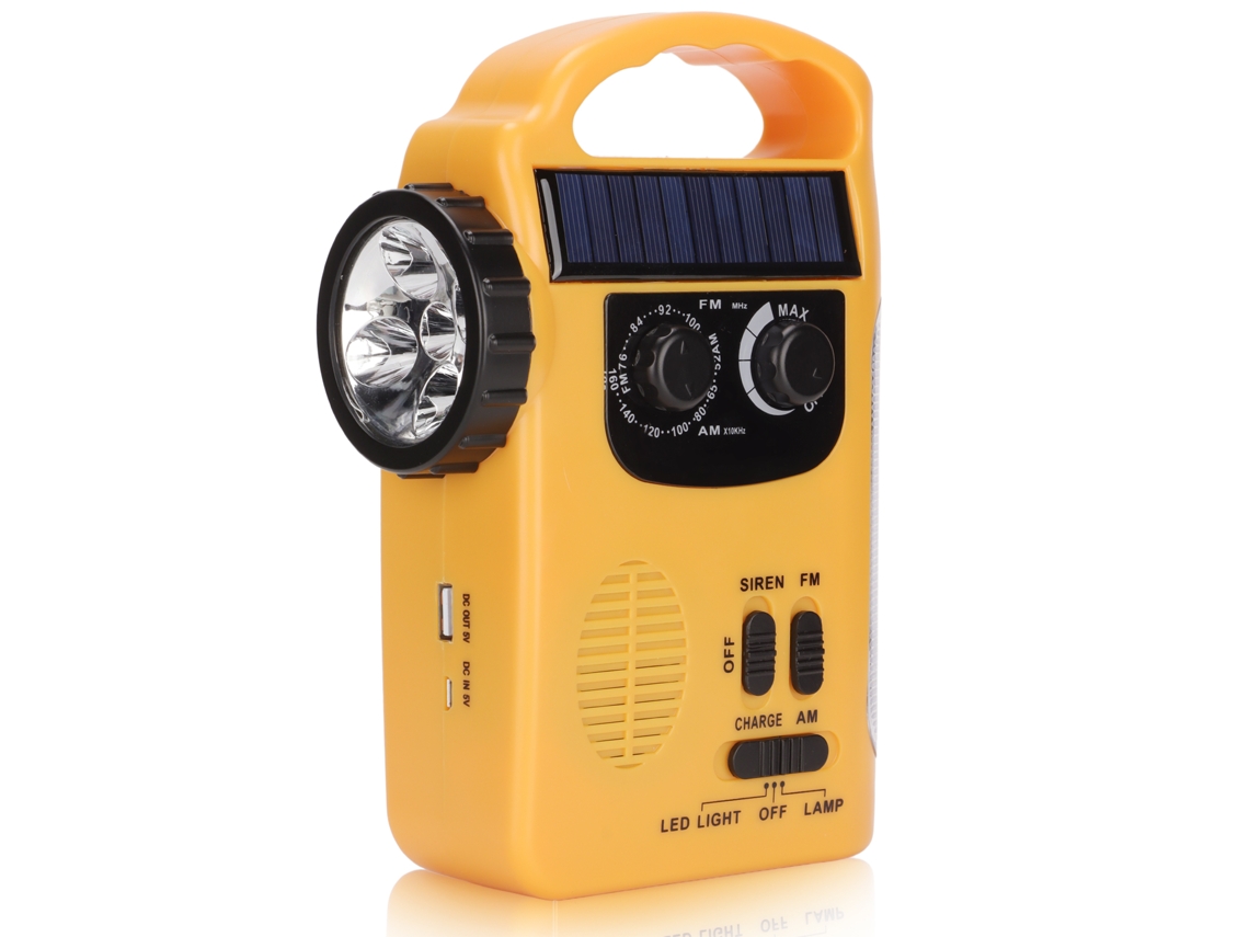 Rd339 Radio Solar De Manivela Alta Luminosidad Estable Multiusos Fm Am Radio Meteorológica Con Linterna Led Para Exteriores