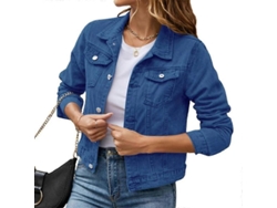 2026-chaqueta Vaquera Corta De Manga Larga Para Mujer Con Hebilla En Bolsillo S2024123014671