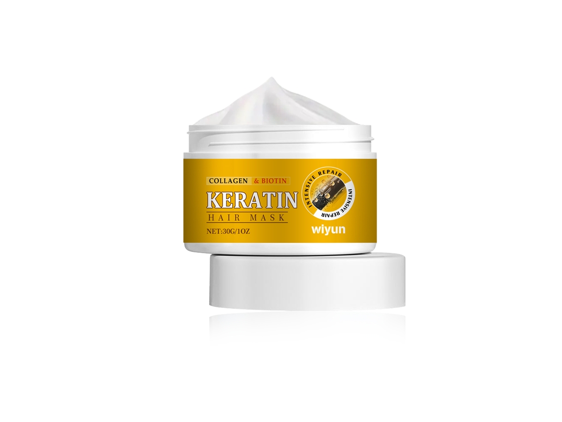 Mascarilla capilar nutritiva de queratina con extracto de jengibre y cártamo para un cabello fuerte y brillante (30 g)