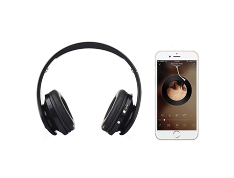 Auriculares Bluetooth Sobre la oreja con micrófono Plegable y liviano Modo Mp3 y radio FM para teléfonos celulares Laptop TV