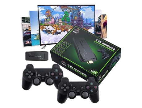 Consola de Juegos Retro Clásico con Dos Controladores Inalámbricos 2.4G para TV 4K