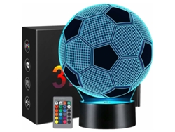 Luz nocturna de fútbol 3D de 16 colores (regalo)