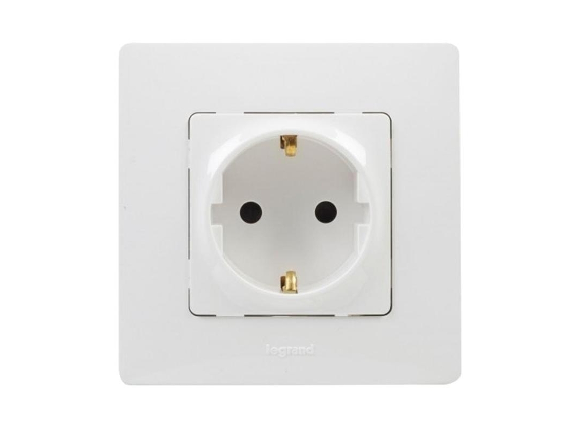 Base enchufe nl 2p+t monobloc blanco