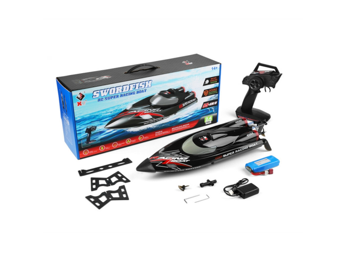 Barco Teledirigido Wltoys Wl916 Rtr 2.4g Sin Escobillas, Rápido (60 Km/h), Con Luz Led Y Sistema De Refrigeración Por Agua.
