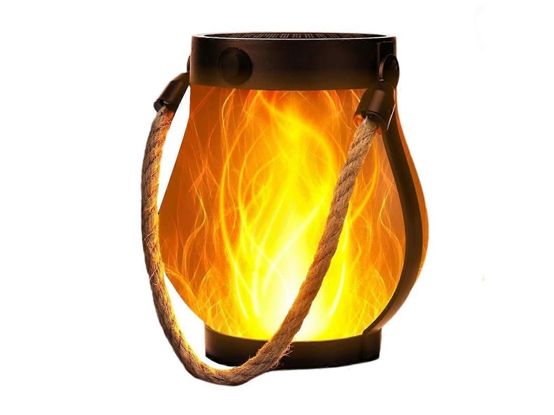 Faroles De Exterior Con Llama Danzante, Luces De Jardín, Carga Usb Y Solar, Resistentes Al Agua.