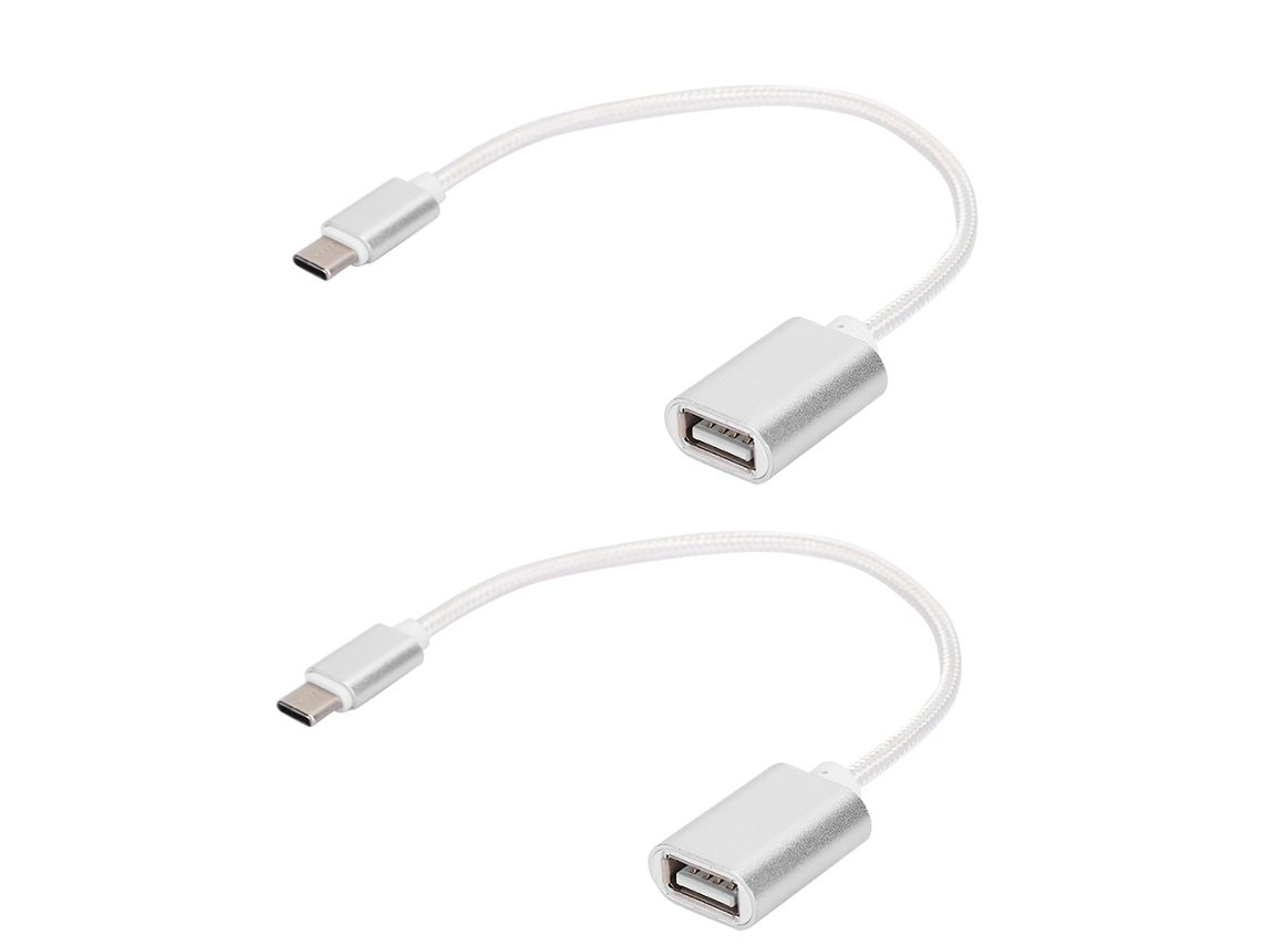 Adaptador OTG EOOCOO con lector de tarjetas y unidad USB.