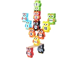 Bloques De Madera Con Números De Búho Coloridos Para Niños Y Niñas, Juego Educativo De Equilibrio