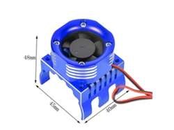 Ventilador de refrigeración del motor del coche con mando a distancia y LED azul.