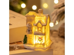 Decoración navideña de resina para casa Yuysan con luces, estilo F 2