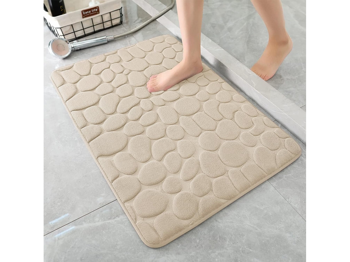 Alfombrilla De Baã±o De Vellã³n Coral, Antideslizante Y Absorbente (caqui/40x60cm) Gertiz