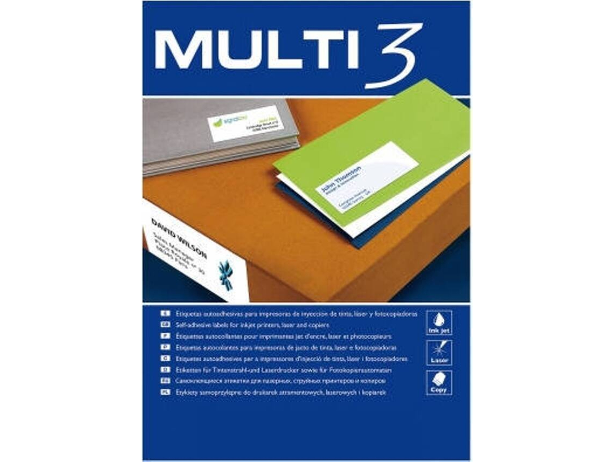 Etiquetas Adhesivas APLI Multi3 38 x 21.2 mm - 100 Hojas