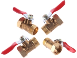 Válvula De Bola Bsp 1/4" 3/8" Y 1/2" Rosca Hembra/macho Latón Latón