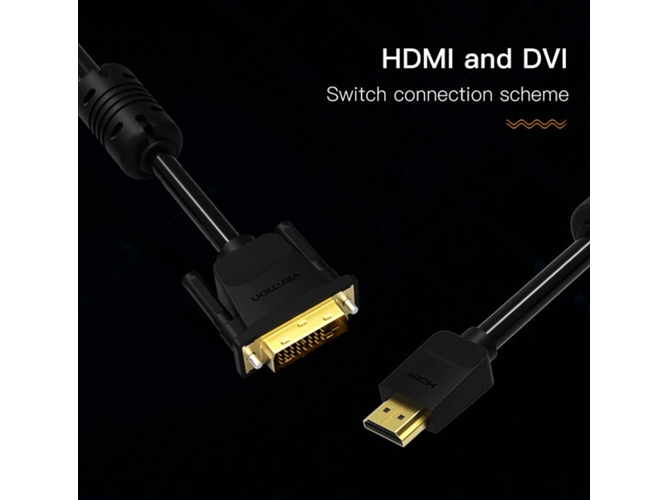 Cable Adaptador Vention HDMI para DVI 24 + 1 (3m)