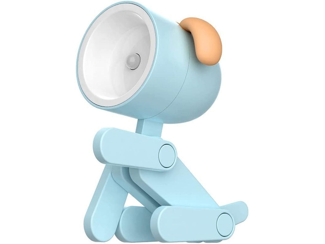 2026-luz Nocturna Led Cute Con Soporte Para Teléfono Ajustable, Lámpara De Escritorio Mini Para Niños (perro, Azul)