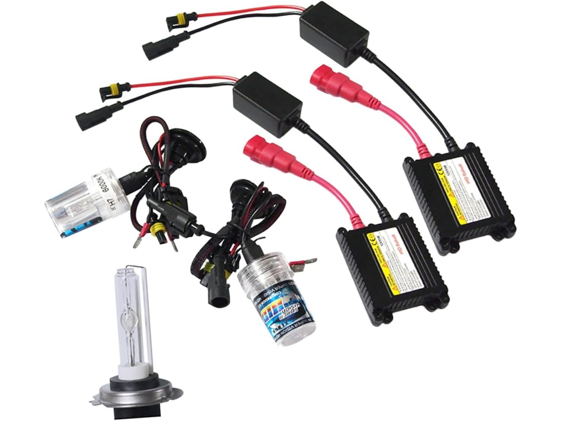 Kit De Bombillas De Xenón H7 De 55 W Con Balasto Digital, 6000 K, Base De Metal Y Cerámica, Iluminación Para Automóviles.