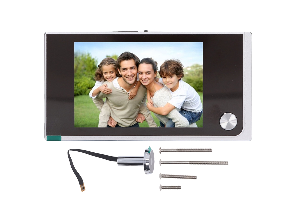 Mirilla Digital Para Puerta Con Pantalla Lcd De 3,5 Pulgadas, Cámara De Vigilancia, Timbre Y Ángulo Amplio De 120 Grados.