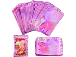 2026altiro-bolsas De Aluminio Con Cierre Hermético, 100 Unidades, Resellables, Antiolor Para Alimentos (12*18 Cm, Rosa)