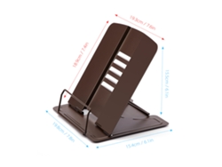 Soporte Metálico Portátil Para Libros Con 5 Ángulos Ajustables Para Leer Libros, Documentos Y Tabletas.