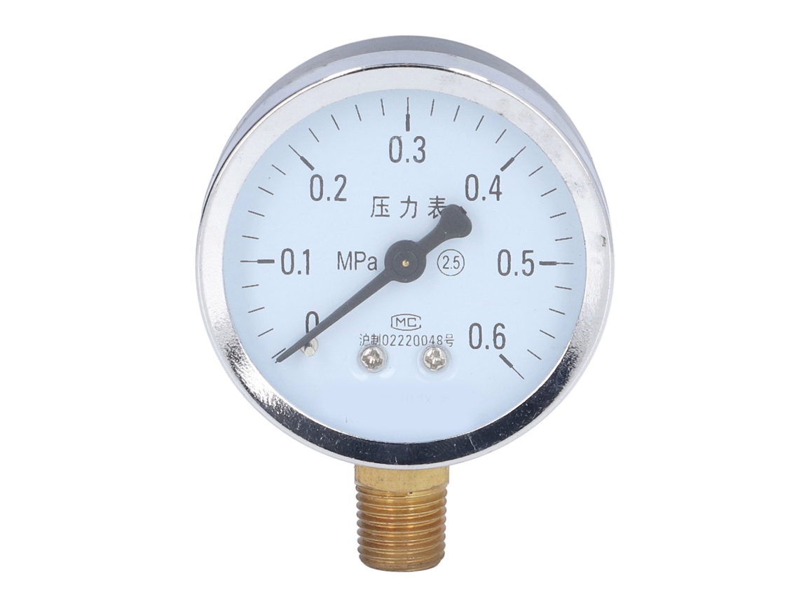 Manómetro De Alta Precisión De 1/4 Npt Con Carcasa De Hierro Para Aplicaciones En Agua Potable, Aceite Y Productos Químicos.