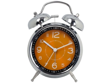 ELKUAIE Pequeño reloj despertador de estudiante de hierro forjado, reloj de escritorio de moda silencioso para niños, reloj de cuarzo creativo