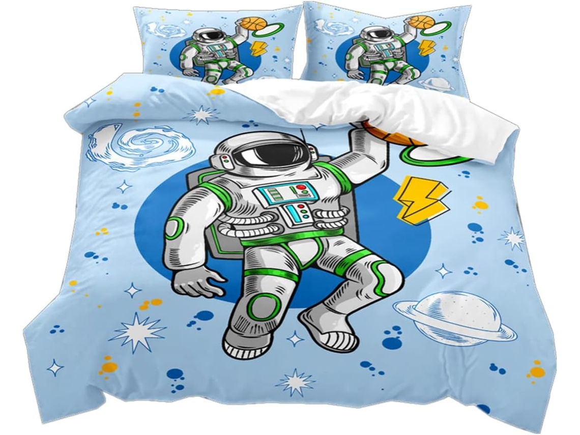 Juego de ropa de cama infantil de microfibra con funda de almohada de 200x200 cm.