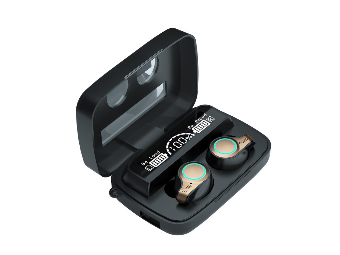 YEMAESRE Auriculares Estéreo Bluetooth Sin Carga Impermeables Negro
