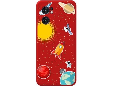 Carcasa para Oppo Find X5 Lite 5G TUMUNDOSMARTPHONE Silicona Líquida Dibujos Rojo