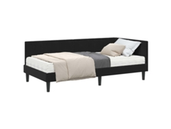Maison Exclusive - Estructura De Cama Esquina Con Colchón 2 Pcs Negro Terciopelo