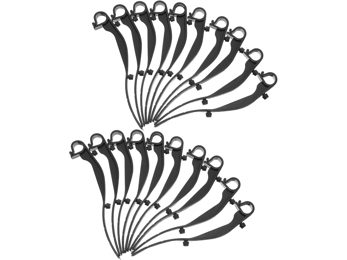 50 Clips Para Canalones Resistentes Al Viento, De Plástico Negro.
