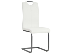 Maison Exclusive - Sillas De Comedor Voladizas 6 Unidades De Tela Blanca