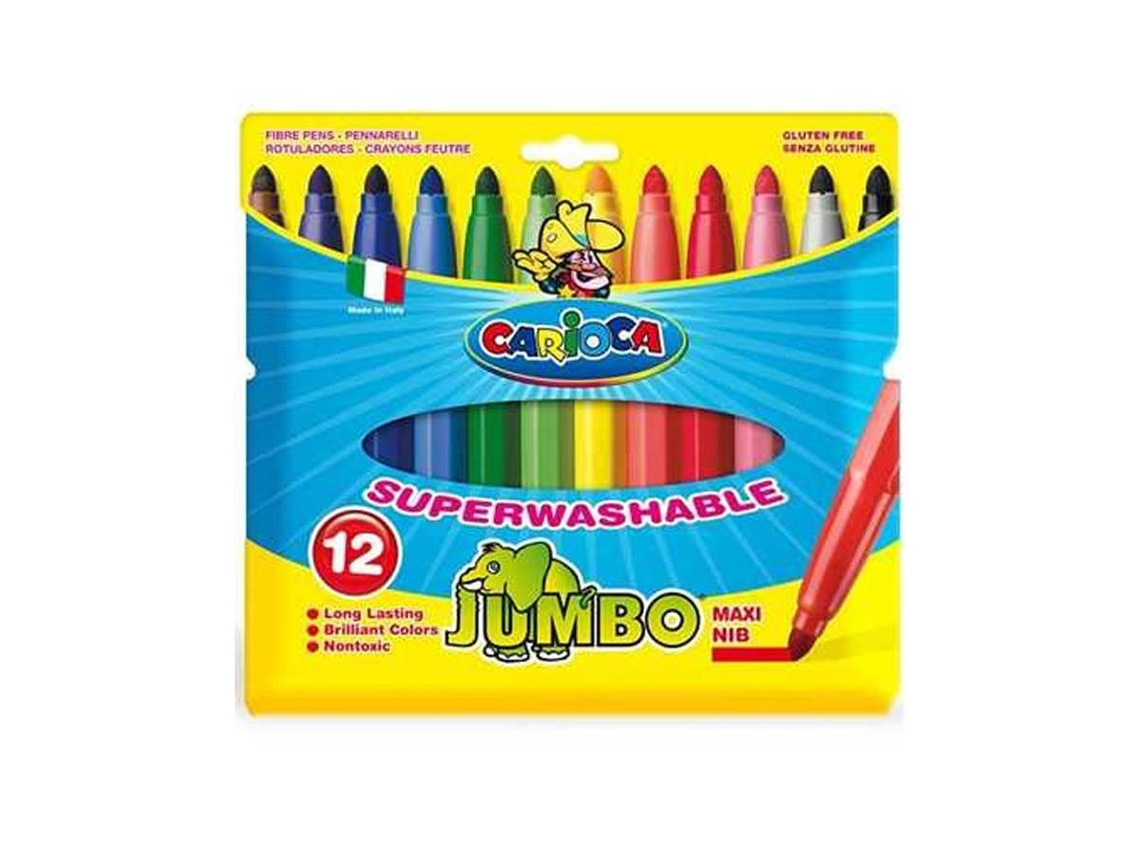Marcador Jumbo Carioca 12 Unidades