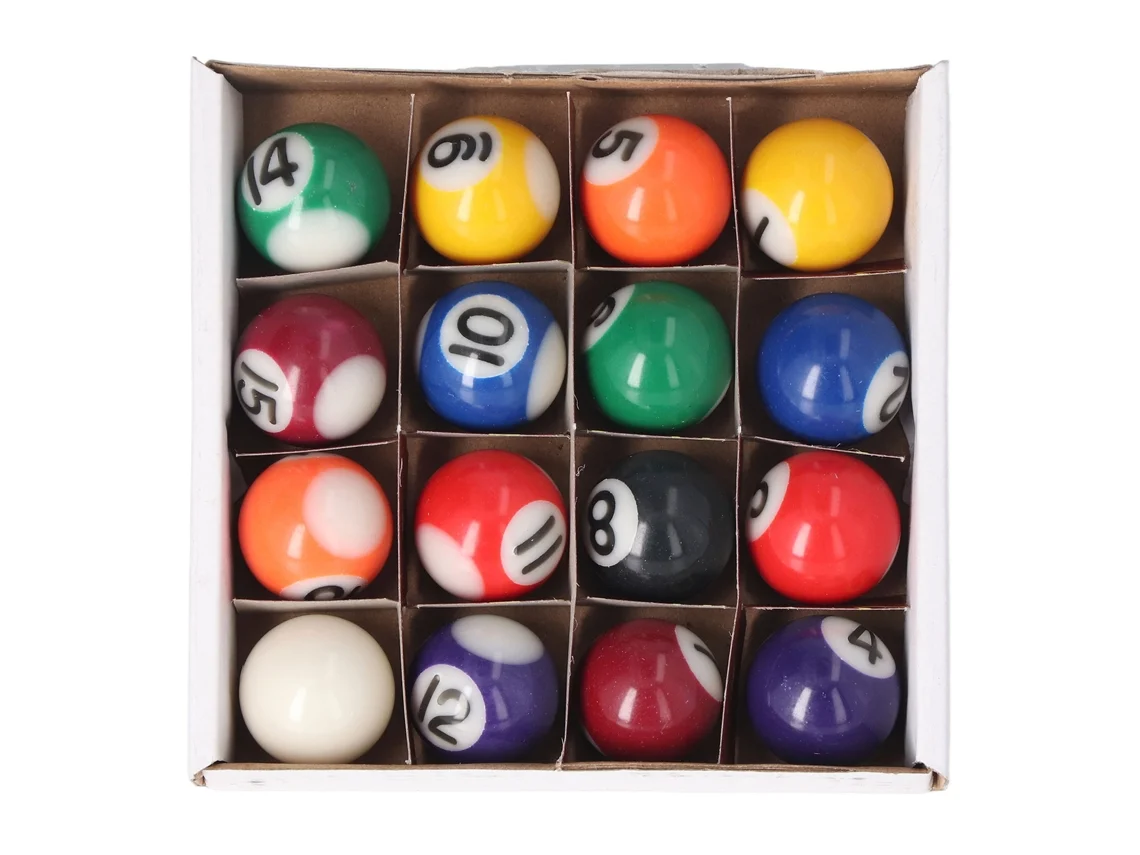 2026-conjunto Completo De 16 Bolas De Billar Mini 25mm Estilo Americano Resina Accesorios Mesa De Pool Niños