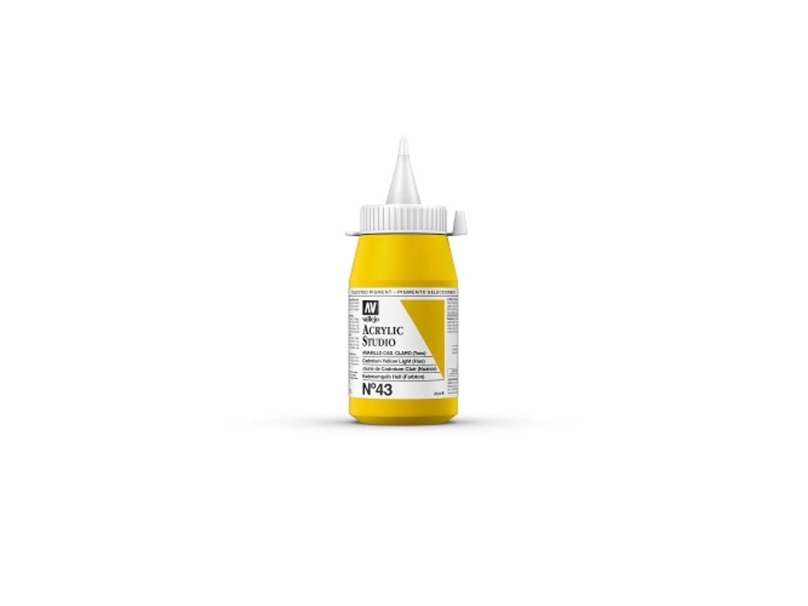 Pintura Acrilica Vallejo Studio 500 Ml (43 Amarillo Cadmio Palido)