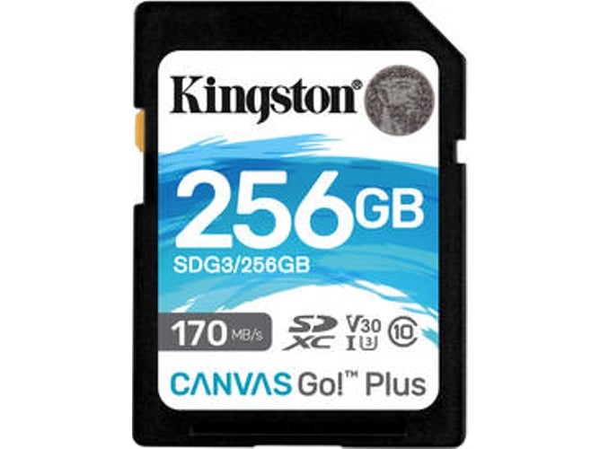 Tarjeta de Memória SD KINGSTON Canvas Go Plus (256 GB - 170 MB/s)