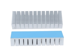 2 Piezas Disipador De Calor De Aluminio Módulo Refrigerador Placa Radiadora 120x40x20mm Con Adhesivo