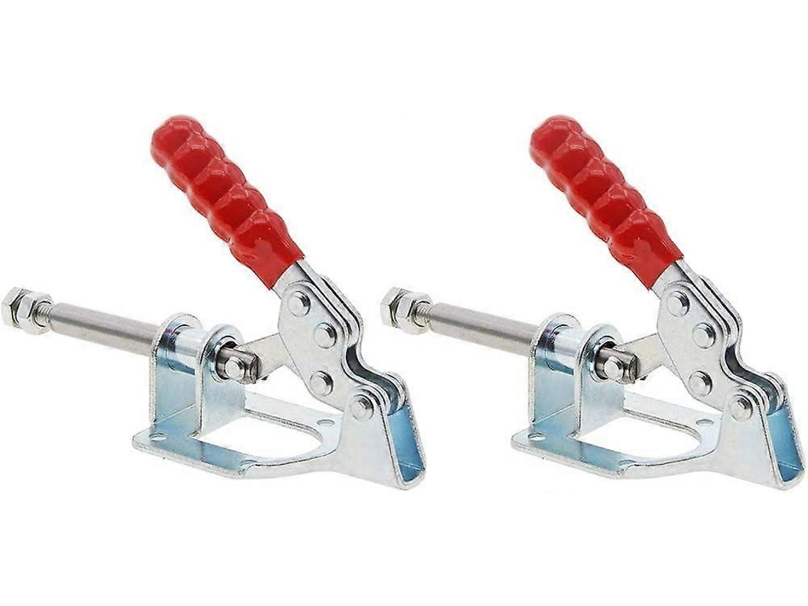 2 Piezas Abrazadera De Palanca 32mm Gh-302-fm Acción De Empuje Tirajón Herramienta Manual 136kg Antideslizante Roja