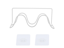 Zapatero de pared, perchero de doble capa, organizador de zapatos (blanco)