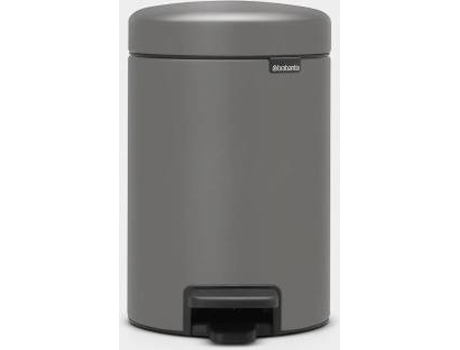 Cubos de Basura BRABANTIA Mineral (Gris - 3L - 23.5x16.8x27.5 cm - Inox)