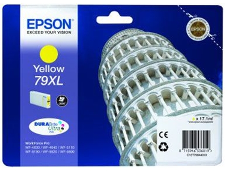 Cartucho de tinta EPSON T79 Amarillo XL Workforce Pro Wf-4630/4640/5110/5190/5620/5690