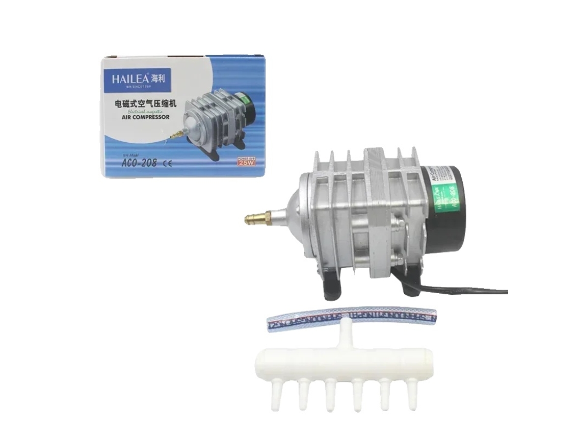 Compresores de aire Hailea, diseñados para peces, accesorios Aco-308, Aco-208 25w, adaptador UE 220v-50hz