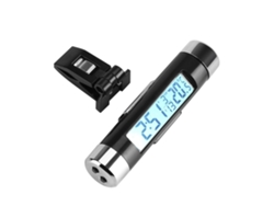 Termómetro Digital Para Coche Con Clip Reloj Lcd Con Luz De Fondo Blanco Para Automóviles