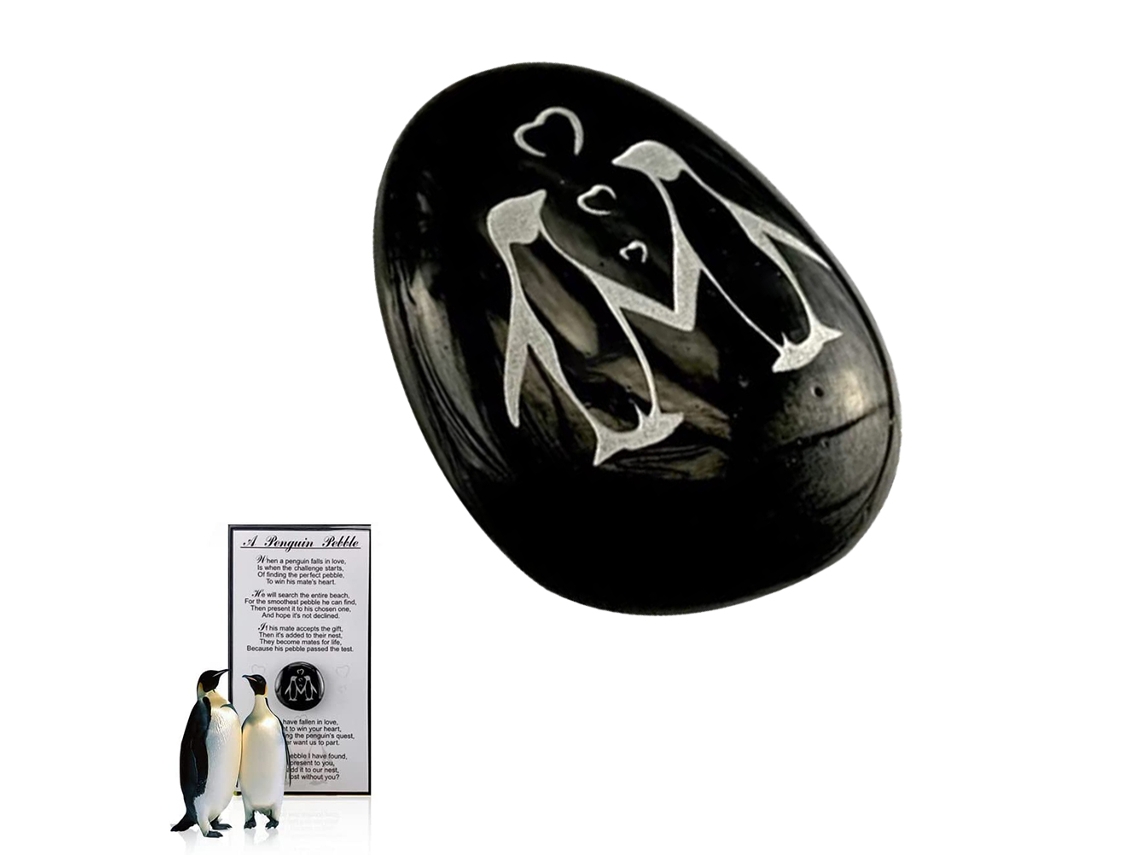 Ats-pingüino De Bolsillo Abrazo Pingüino Mini Animal Adorno De Pingüino Abrazo Con Tarjeta De Saludo Regalo Animal Bonito