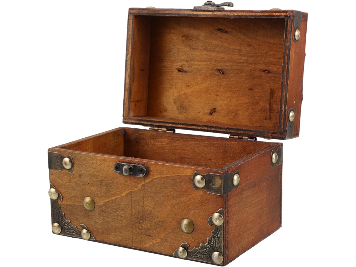 Almacenamiento Madera Estilo Chino Antiguo Cerradura Capacidad Diseño Multifuncional Cosméticos Objetos