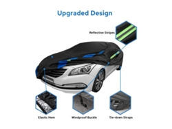 Funda Para Coche Lona Impermeable Con Bandas Reflectantes Funda Protectora (yxl) Cuich