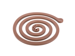 Soporte de mesa en espiral con revestimiento antideslizante y resistente al calor (marrón)