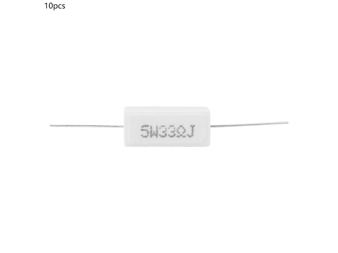 10 Piezas Resistencia Cemento Potencia 5w 33r 5% Componentes Electrónicos Para Pcb