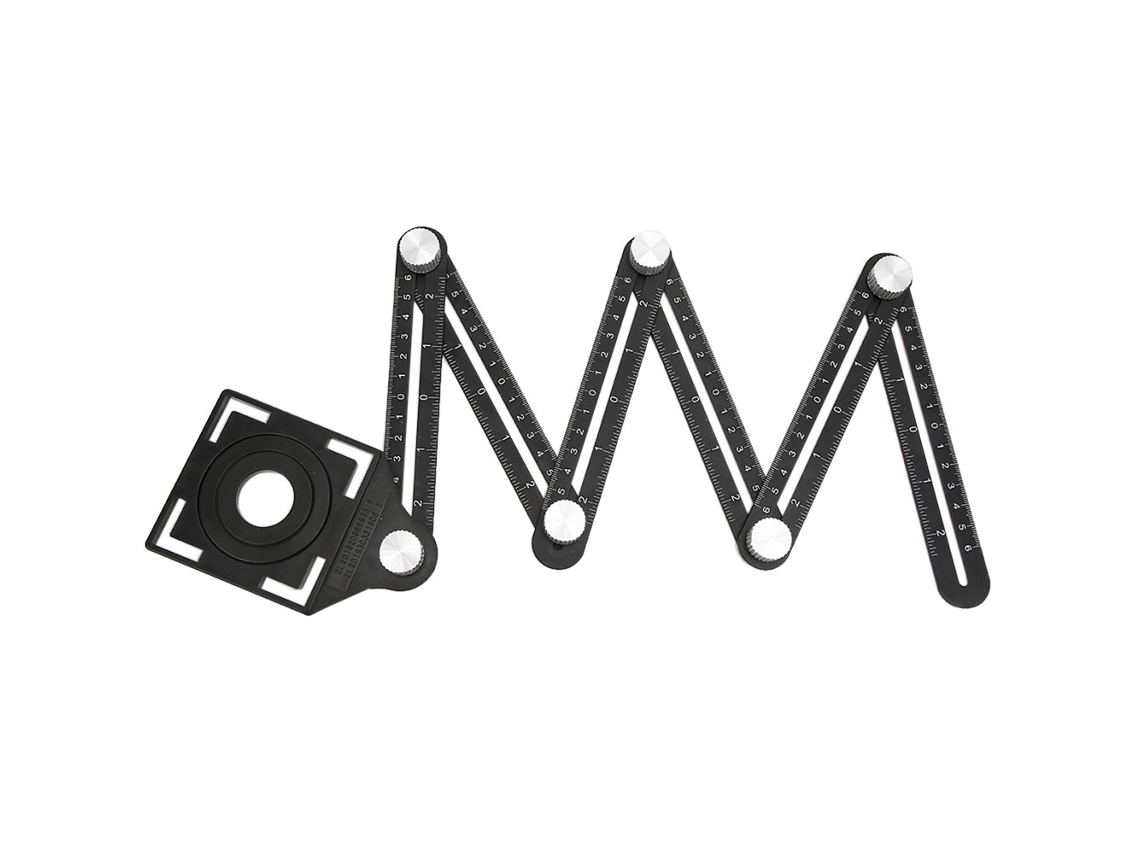 Localizador De Orificios De Aleación De Aluminio De Seis Pliegues Para Cerámica, Vidrio Y Azulejos - Multiángulo